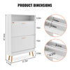 VEVOR Shoe Cabinet with 2 Flip Drawers, Shoe Storage Cabinet for Entryway, Free Standing Shoe Storage Organizer with Top Storage Cubby for Heels, Boots, Slippers in Hallway, Living Room