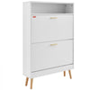 VEVOR Shoe Cabinet with 2 Flip Drawers, Shoe Storage Cabinet for Entryway, Free Standing Shoe Storage Organizer with Top Storage Cubby for Heels, Boots, Slippers in Hallway, Living Room