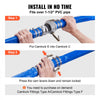 VEVOR Pool Drain Hose, 2 inch by 50 ft, Durable PVC Material, Includes Aluminum Camlock C & E Connectors and Clamps, Fits Pumps and Sand Filters, Ideal for Pool Water Removal, Blue