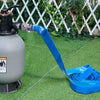 VEVOR Pool Drain Hose, 2 inch by 50 ft, Durable PVC Material, Includes Aluminum Camlock C & E Connectors and Clamps, Fits Pumps and Sand Filters, Ideal for Pool Water Removal, Blue