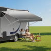 VEVOR RV Awning Fabric Replacement, 16' (Fabric 15'2") 18 oz Heavy-Duty Weatherproof Vinyl Camper Awning Replacement, UPF50+ Protection Waterproof Outdoor Canopy for RV, Motorhome, Trailer, Gray Fade