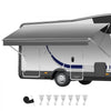 VEVOR RV Awning Fabric Replacement, 17' (Fabric 16'2") 18 oz Heavy-Duty Weatherproof Vinyl Camper Awning Replacement, UPF50+ Protection Waterproof Outdoor Canopy for RV, Motorhome, Trailer, Gray Fade