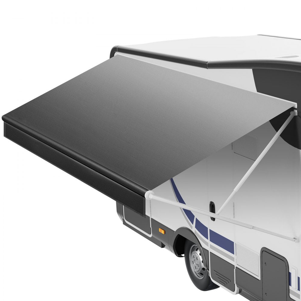 VEVOR RV Awning Fabric Replacement, 17' (Fabric 16'2") 18 oz Heavy-Duty Weatherproof Vinyl Camper Awning Replacement, UPF50+ Protection Waterproof Outdoor Canopy for RV, Motorhome, Trailer, Black Fade