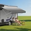 VEVOR RV Awning Fabric Replacement, 18' (Fabric 17'2") 18 oz Heavy-Duty Weatherproof Vinyl Camper Awning Replacement, UPF50+ Protection Waterproof Outdoor Canopy for RV, Motorhome, Trailer, Gray Fade