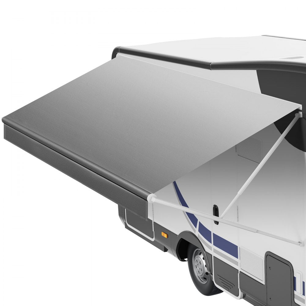 VEVOR RV Awning Fabric Replacement, 18' (Fabric 17'2") 18 oz Heavy-Duty Weatherproof Vinyl Camper Awning Replacement, UPF50+ Protection Waterproof Outdoor Canopy for RV, Motorhome, Trailer, Gray Fade