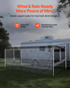 VEVOR RV awning sun shade room wind and rain ready with sturdy support poles