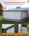 VEVOR RV Awning Sun Shade Room - helps keep mosquitoes out with close-fit design