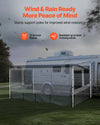 VEVOR RV Awning Sun Shade Room - wind and rain ready with support poles and stakes