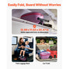 VEVOR Ride-on Luggage, 20 L Capacity, 20 Inches Kids Scooter Suitcase with Flash PU Wheels, Adjustable Handle & TPR Non-Slip Grip, Foldable & Lightweight Scooter Luggage for Kids Aged 5+, Purple