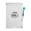 VEVOR 200A Generator Transfer Switch, 48000W Manual Transfer Switch, Heavy Duty Double-Throw Power Transfer Switch 120/240V, Meeting NEMA 3R Standards, for Outdoor, Indoor, and Portable Generator