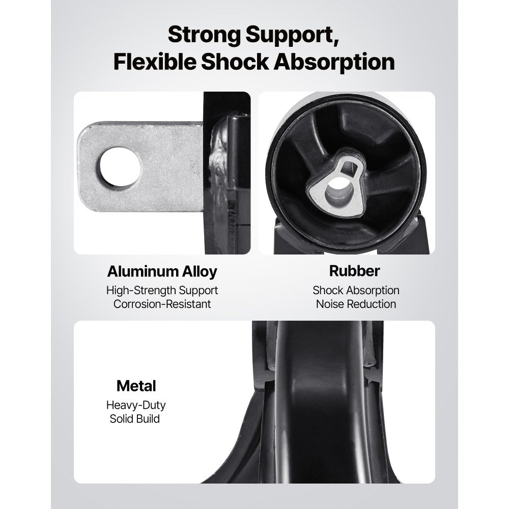 VEVOR Engine Motor Mount and Transmission Mount Kit Replacement, Set of 4, Compatible with 2008–2010 Chrysler Town & Country 3.3L, Replace OE# A5654, A5480, A5465, A5493, Secure Support