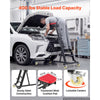 VEVOR Top Automotive Creeper 48"-64" Adjustable with Folding Mechanical Arm, Foldable High Top Engine Creeper, 400LBS Heavy-Duty Support, Stable I-Shaped Base, 4-Wheel Smooth Rolling for Auto Repair