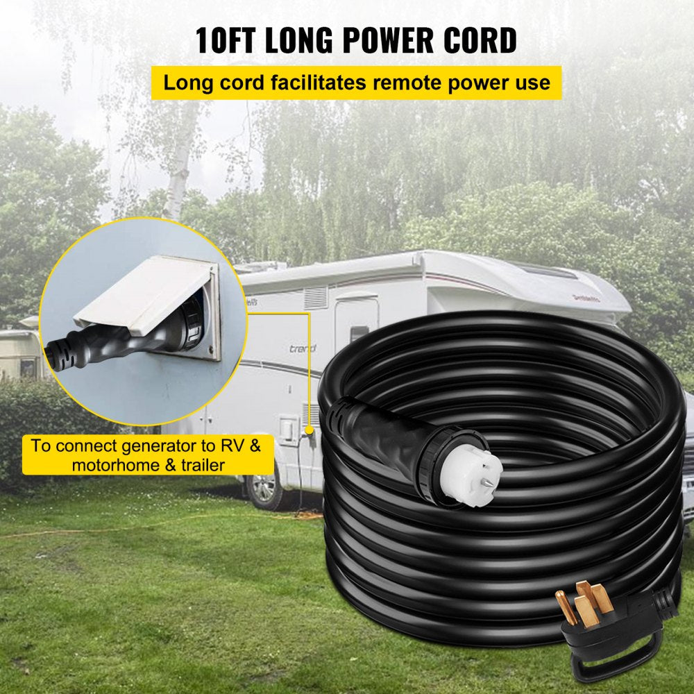 VEVOR 15FT Generator Power Cord 50-Amp 125/250-volt 14-50P to CS6364 Locking Connector