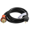 VEVOR Generator Cord, 15 ft Generator Power Cord with Plug in & Out Pin of Inlet Box Side, 50AMP NEMA 14-50P Generator Plug, SS2-50R Extension Cord 12000W,  125/250V Power Tested to UL Standards