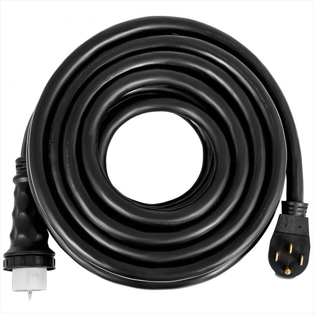 VEVOR 20 FT 50 Amp Generator Cord, STW 6/3 + 8/1 AWG Heavy Duty Extension Cord NEMA 14-50P & SS2-50R & CS6364 Twist Lock, for RV Camper and Generator to House