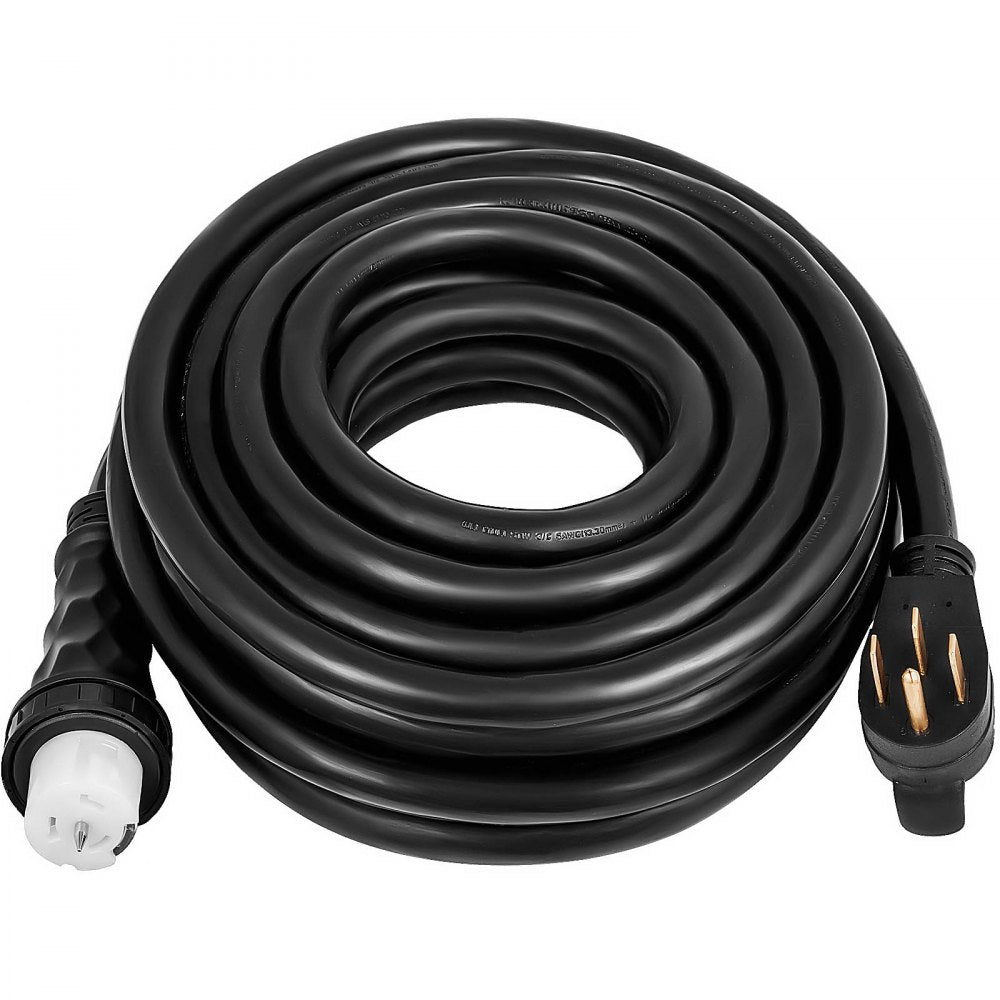 VEVOR 25Ft 50 Amp Generator Extension Cord STW 6/3 + 8/1 Generator Cord 125V 250V Generator Power Cord N14-50P & SS2-50R & CS6364 Twist Lock Connectors Tested to UL Standards