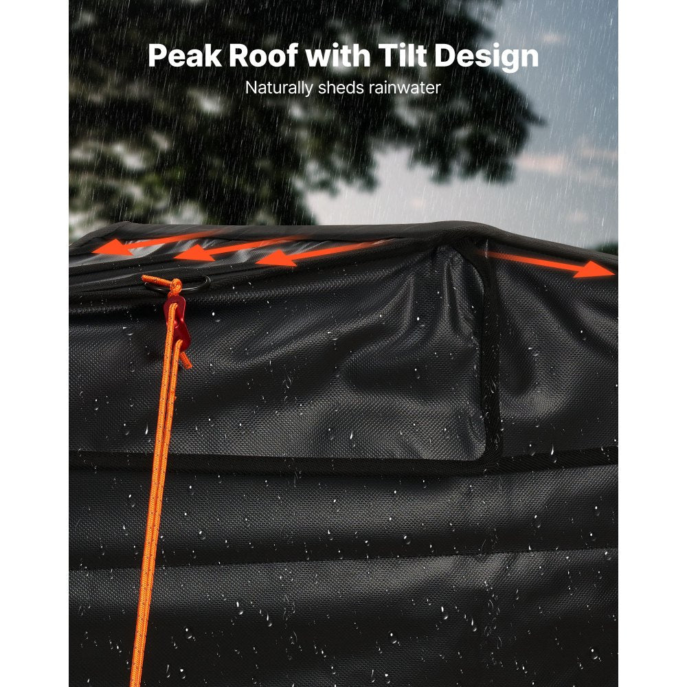 VEVOR Generator Cover, 34 x 24 x 21 Inch Waterproof Universal Generator Cover for Most Generators 3500-12000 Watt, Portable Generator Running Cover with Heavy Duty Thicken 420D Oxford Fabric, Black