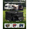 VEVOR Generator Cover, 34 x 26 x 21 Inch Waterproof Universal Generator Cover for Most Generators 3500-12000 Watt, Portable Generator Running Cover with Heavy Duty Thicken 420D Oxford Fabric, Black