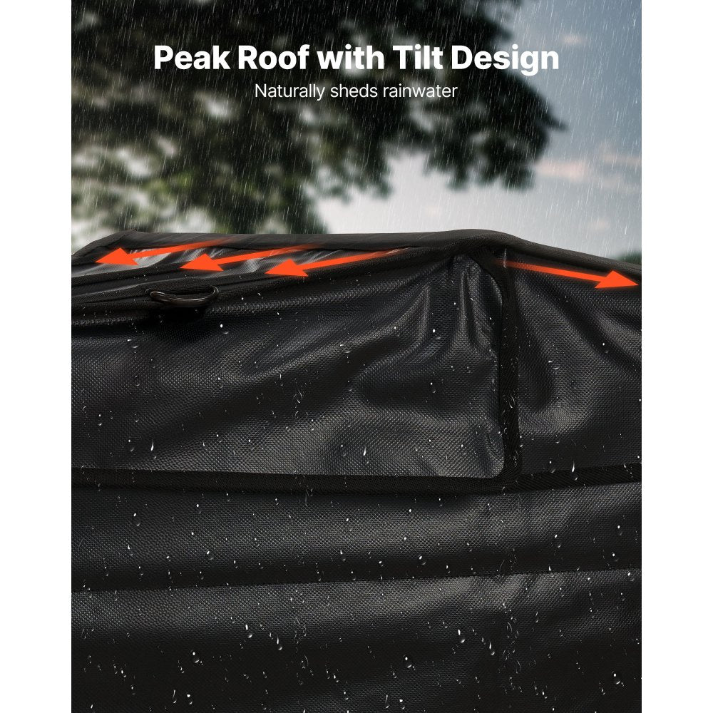 VEVOR Generator Cover, 34 x 26 x 21 Inch Waterproof Universal Generator Cover for Most Generators 3500-12000 Watt, Portable Generator Running Cover with Heavy Duty Thicken 420D Oxford Fabric, Black