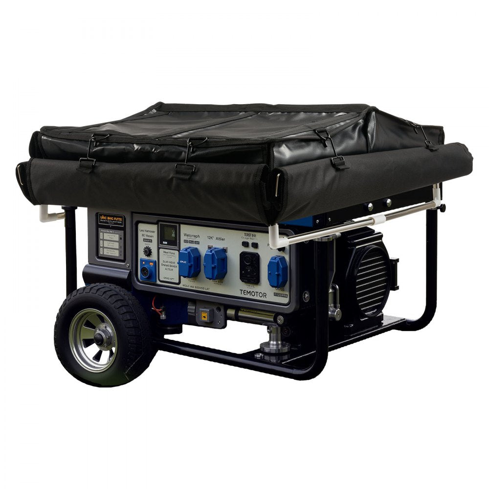 VEVOR Generator Cover, 34 x 26 x 21 Inch Waterproof Universal Generator Cover for Most Generators 3500-12000 Watt, Portable Generator Running Cover with Heavy Duty Thicken 420D Oxford Fabric, Black