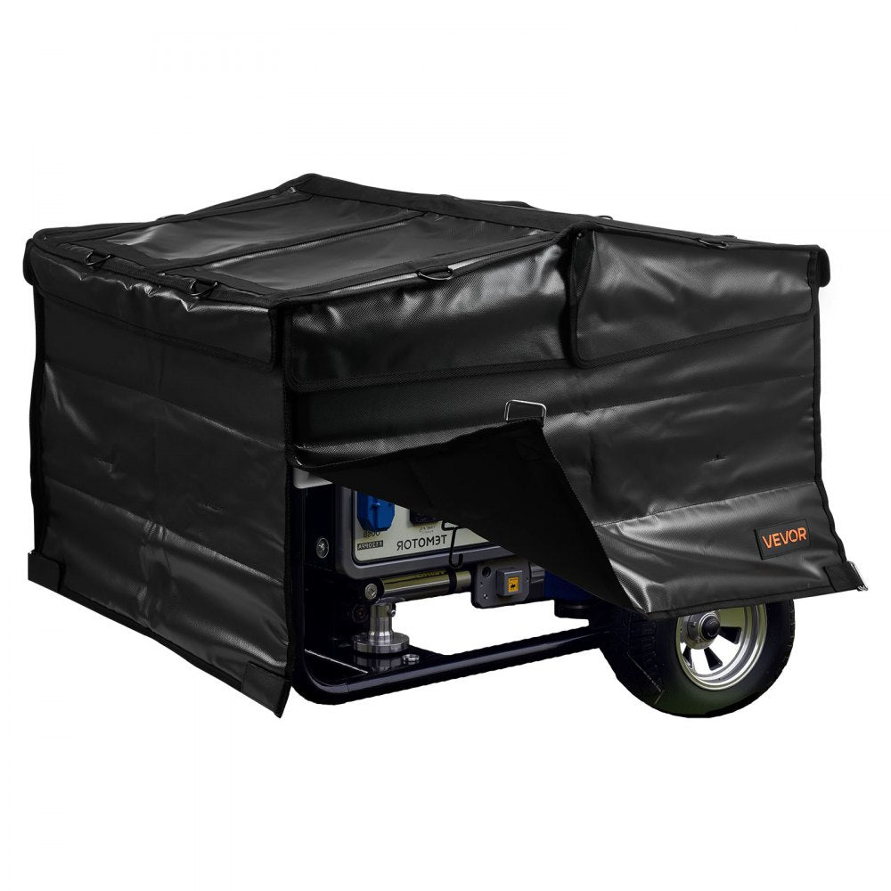 VEVOR Generator Cover, 34 x 26 x 21 Inch Waterproof Universal Generator Cover for Most Generators 3500-12000 Watt, Portable Generator Running Cover with Heavy Duty Thicken 420D Oxford Fabric, Black