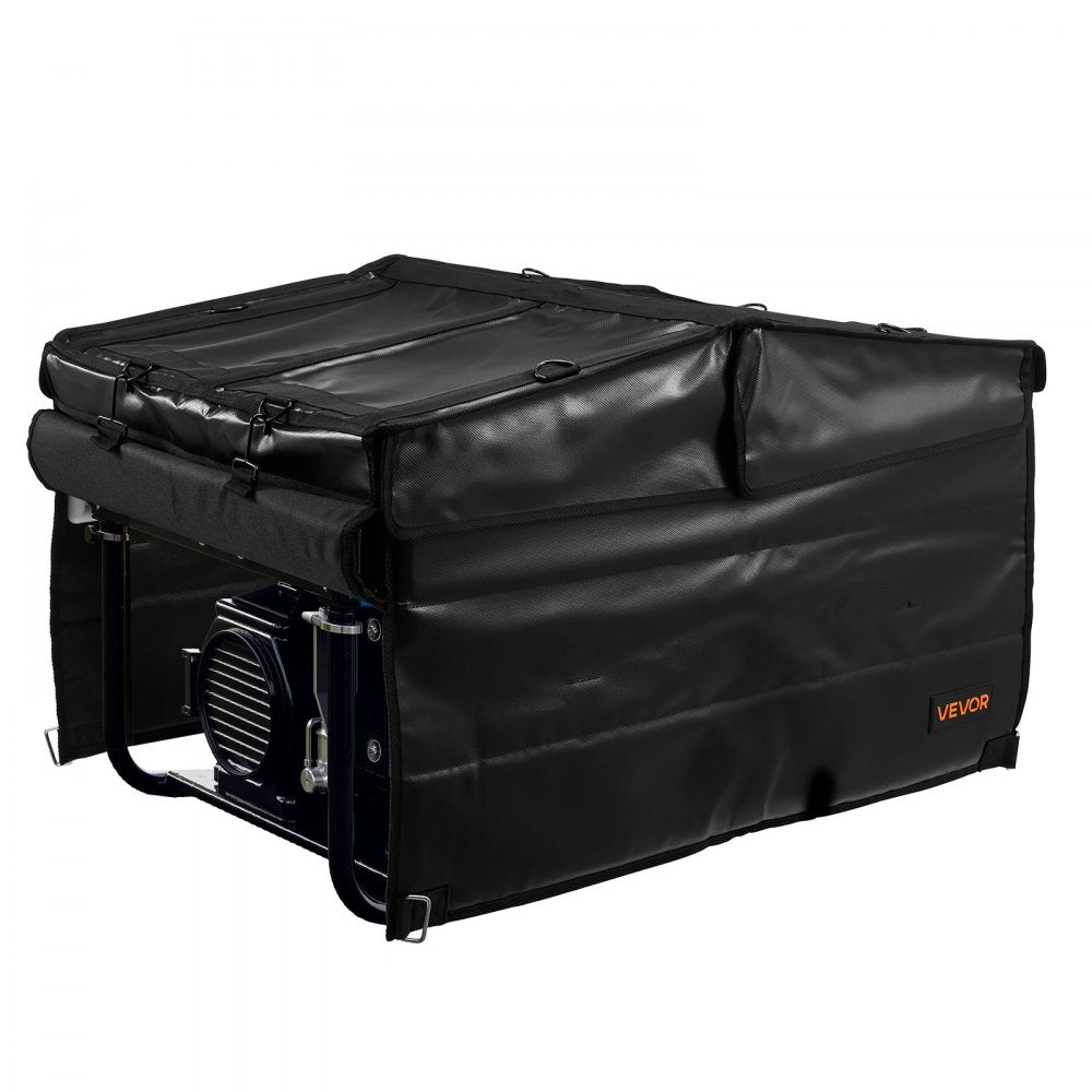 VEVOR Generator Cover, 34 x 26 x 21 Inch Waterproof Universal Generator Cover for Most Generators 3500-12000 Watt, Portable Generator Running Cover with Heavy Duty Thicken 420D Oxford Fabric, Black