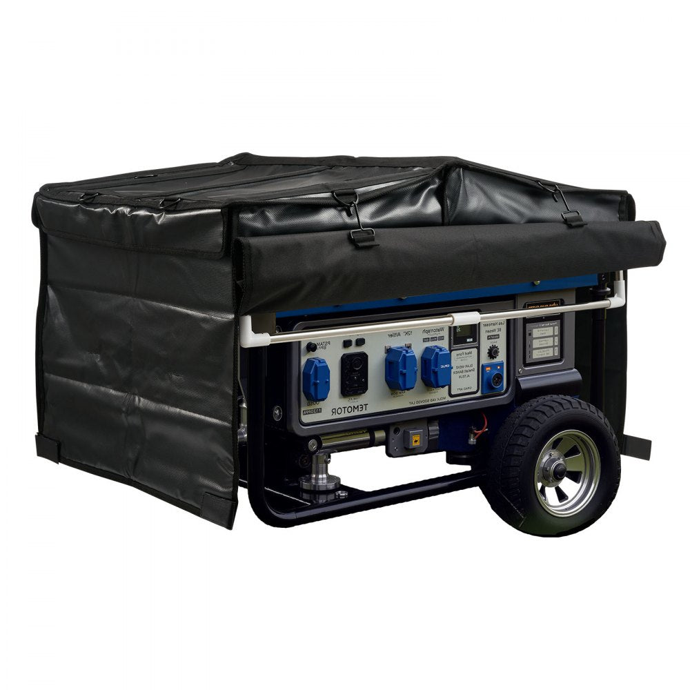 VEVOR Generator Cover, 34 x 26 x 21 Inch Waterproof Universal Generator Cover for Most Generators 3500-12000 Watt, Portable Generator Running Cover with Heavy Duty Thicken 420D Oxford Fabric, Black