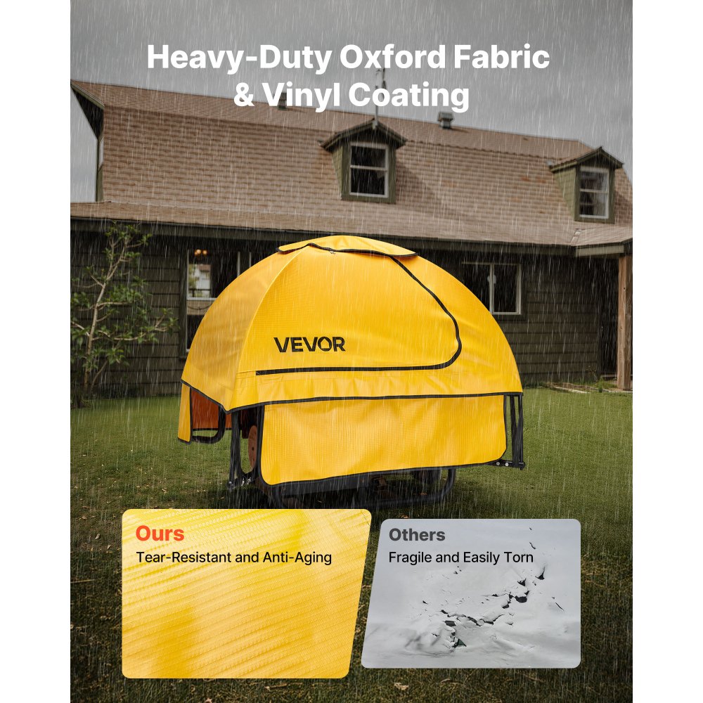 VEVOR Generator Cover, 36 x 26 x 26 Inch Waterproof Universal Generator Cover for Most Generators 70-108 Inch Perimeter, Portable Generator Running Cover with Heavy Duty Thicken Oxford Fabric, Yellow