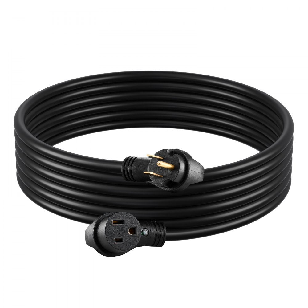 VEVOR 30-Amp Generator Extension Cord, 50 Foot, 250 Volts 7500 Watts Heavy Duty Power Cable, NEMA 6-50P to 6-50R SWT 8AWG Flexible Welder Extension Cord, with Storage Bag, for Generators, ETL Listed