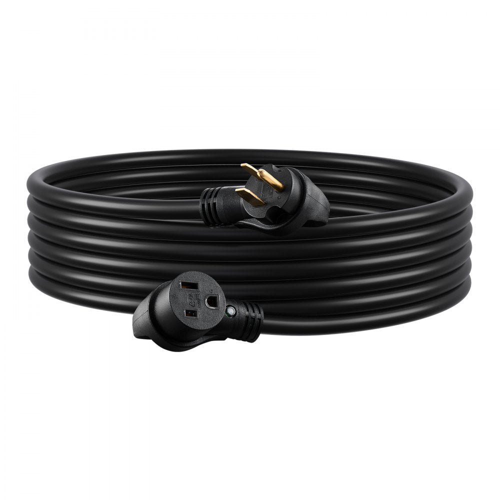VEVOR 30-Amp Generator Extension Cord, 25 Foot, 250 Volts 7500 Watts Heavy Duty Power Cable, NEMA 6-50R NEMA 6-50P SWT 8AWG Flexible Welder Extension Cord, with Storage Bag, for Generators, ETL Listed