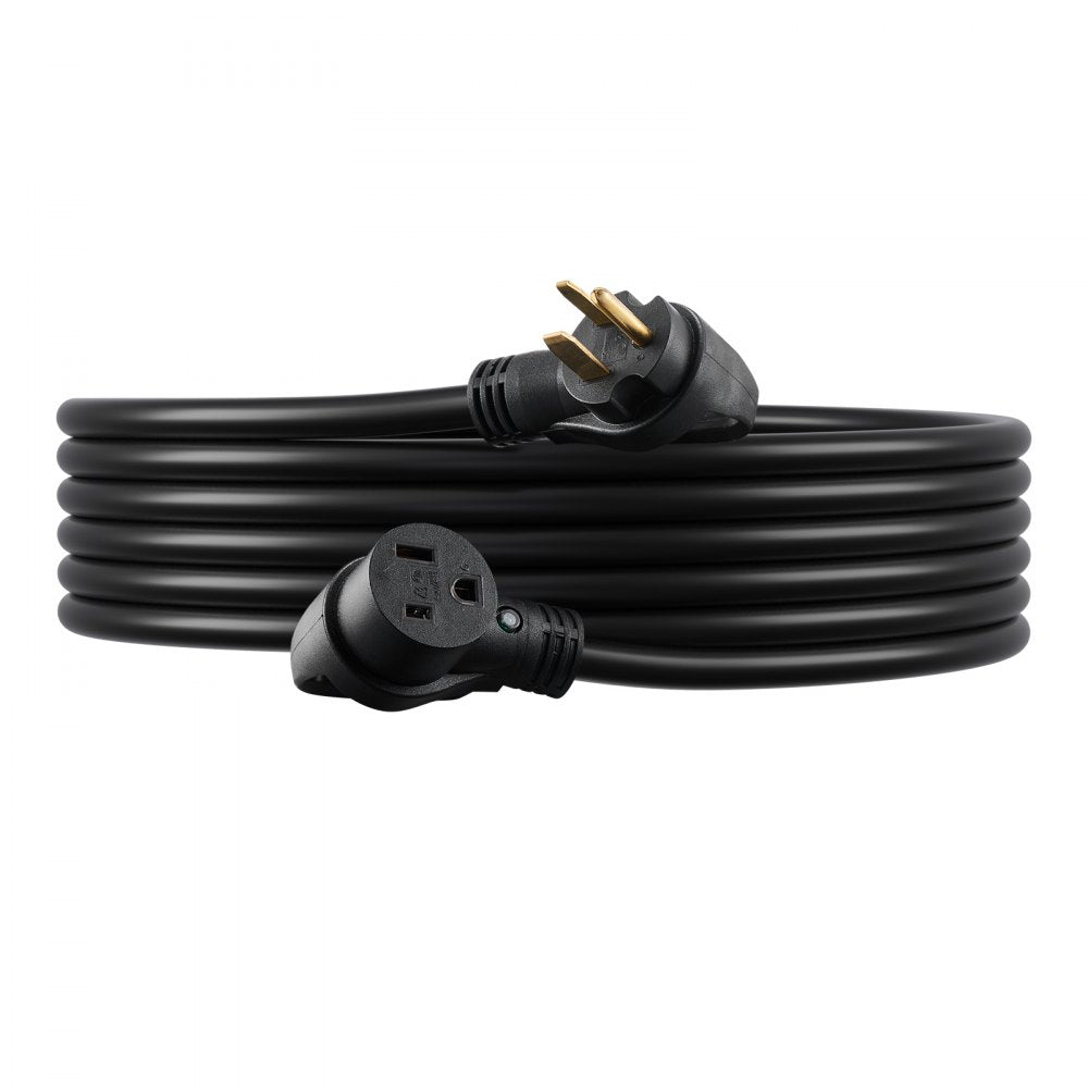 VEVOR 30-Amp Generator Extension Cord, 25 Foot, 250 Volts 7500 Watts Heavy Duty Power Cable, NEMA 6-50R NEMA 6-50P SWT 8AWG Flexible Welder Extension Cord, with Storage Bag, for Generators, ETL Listed
