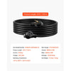 VEVOR 50-Amp Generator Extension Cord, 25 Foot, 250 Volts 12500 Watts Heavy Duty Power Cable, NEMA 6-50R NEMA 6-50P SWT 6AWG Flexible Welder Extension Cord, with Storage Bag, for Generators, ETL Listed