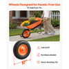 VEVOR Wheelbarrow Cart, 5 Cu. Ft. Load & 330 lbs Capacity, One Wheel Garden Dump Cart, Garden Wagon with Metal Handle &  16" Wide Track Wheels, Easy Loading Utility Yard Cart & Wagons for Lawn Farm