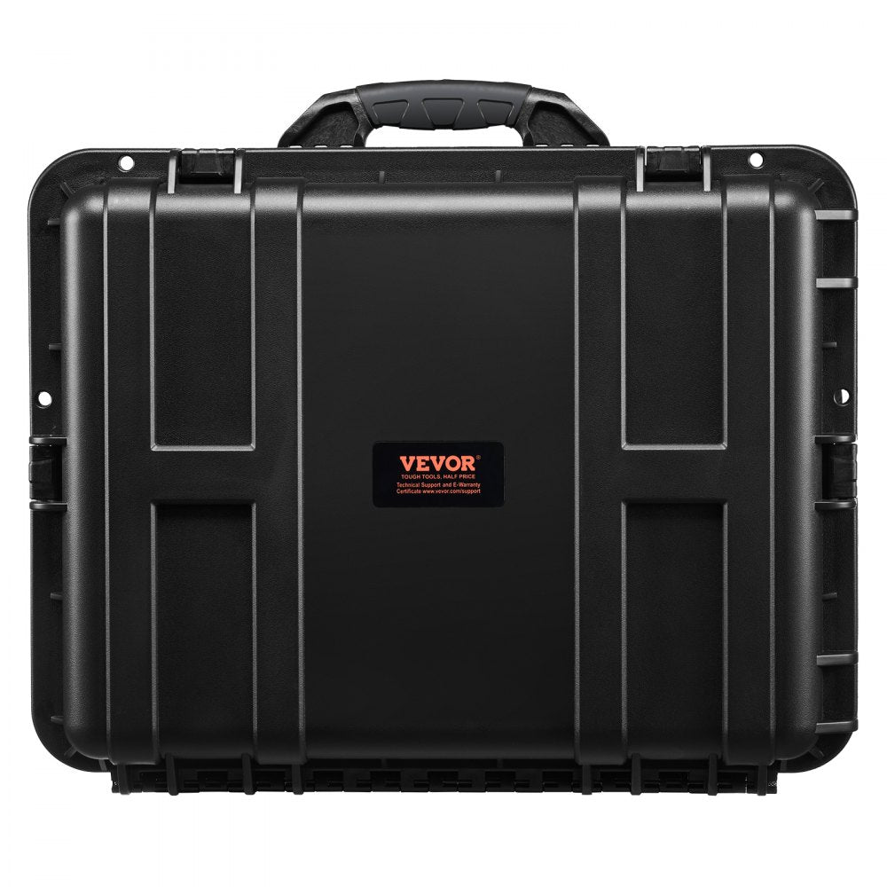VEVOR Weatherproof Hard Case, Heavy Duty Protective Dry Box Case with Pre-Cut Foam, Wheels & Retractable Pull Handles for Travel, Hunt, Military, Tactical, IP67 Waterproof Case for Cameras(57x45x28)