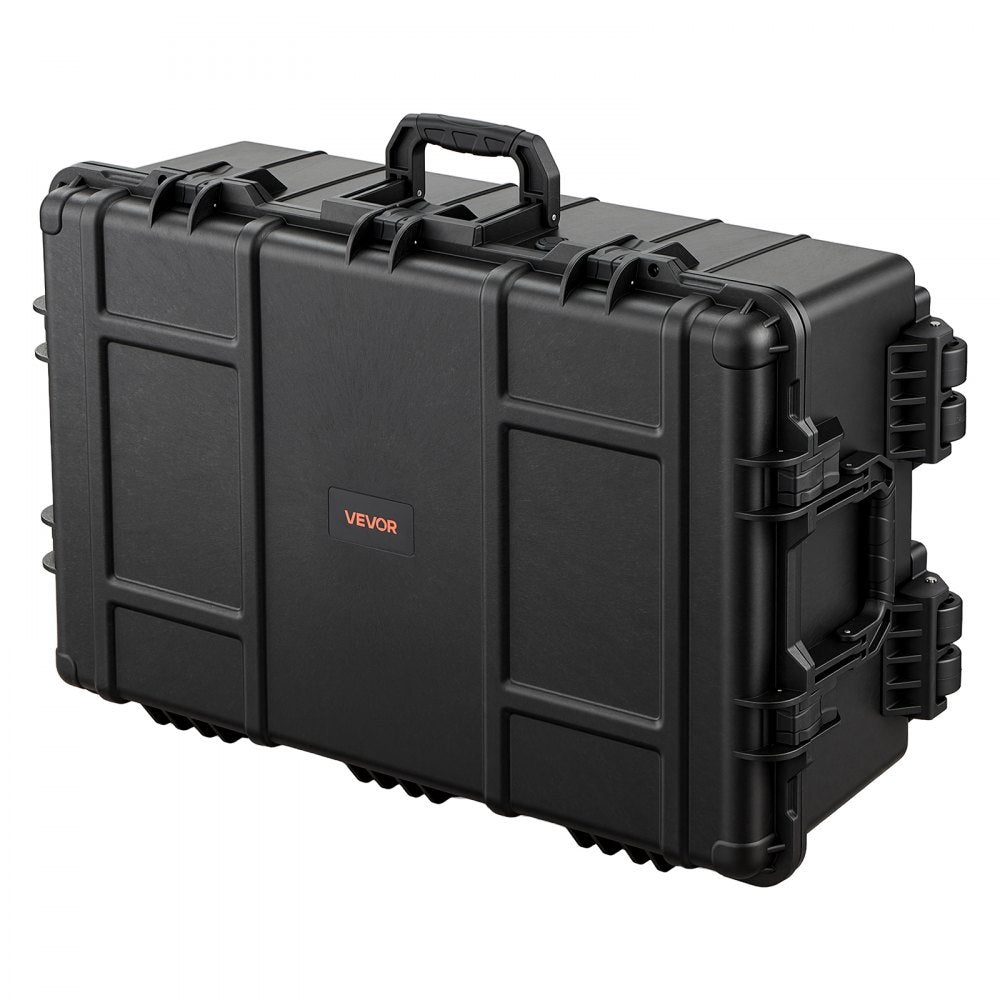 VEVOR Weatherproof Hard Case 31.5 x 20.47 x 12.2 in All Weather Waterproof, For Audio Gear and Outdoor Tools, Heavy Duty Protective Dry Box with Reinforced Latches, Retractable Handle, IP67, Black
