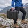 VEVOR Weatherproof Hard Case 18.5 x 13.98 x 6.89 in All Weather Waterproof, for Drones, Camera and Equipment, Heavy Duty Protective Dry Box with Pre-cut Foam, Soft Rubber Grip, IP67, PP Shell, Black