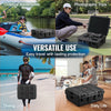 VEVOR Weatherproof Hard Case, Heavy Duty Protective Dry Box Case with Pre-cut Foam, and Retractable Pull Handles for Travel, Hunting, Military, Tactical, IP67 Waterproof Case for Cameras (56.1x37x26)