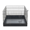 VEVOR Dog Playpen 24 Inch 4 Panels Foldable Exercise Pen with Bottom Pad, Indoor Metal Pet Fence with Door, Heavy Duty Puppy Crate Kennel, Pet Playpen for Dogs, Cats, and Other Small Animals, Black