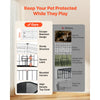 VEVOR Dog Playpen 24 Inch 8 Panels Foldable Exercise Pen with Top Cover, Indoor Metal Pet Fence with Door, Heavy Duty Puppy Crate Kennel, Pet Playpen for Dogs, Cats, and Other Small Animals, Black