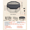 VEVOR Dog Playpen 24 Inch 8 Panels Foldable Exercise Pen with Top Cover, Indoor Metal Pet Fence with Door, Heavy Duty Puppy Crate Kennel, Pet Playpen for Dogs, Cats, and Other Small Animals, Black