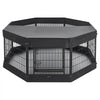 VEVOR Dog Playpen 24 Inch 8 Panels Heavy Duty with Top Cover & Bottom Pad, Indoor Foldable Metal Exercise Pen Pet Fence with Door, Puppy Crate Kennel Pen for Dogs, Cats, and Other Small Animals, Black