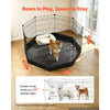 VEVOR Dog Playpen 30 Inch 8 Panels Foldable Exercise Pen with Bottom Pad, Indoor Metal Pet Fence with Door, Heavy Duty Puppy Crate Kennel, Pet Playpen for Dogs, Cats, and Other Small Animals, Black