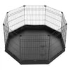 VEVOR Dog Playpen 30 Inch 8 Panels Foldable Exercise Pen with Bottom Pad, Indoor Metal Pet Fence with Door, Heavy Duty Puppy Crate Kennel, Pet Playpen for Dogs, Cats, and Other Small Animals, Black