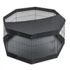 VEVOR Dog Playpen 30 Inch 8 Panels Exercise Pen with Top Cover & Bottom Pad, Indoor Foldable Metal Pet Fence with Door, Heavy Duty Puppy Crate Kennel Pen for Dogs, Cats, and Other Small Animals, Black