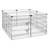 VEVOR Dog Playpen 30 Inch 8 Panels Foldable Exercise Pen with Top Cover, Indoor Metal Pet Fence with Door, Heavy Duty Puppy Crate Kennel, Pet Playpen for Dogs, Cats, and Other Small Animals, Black