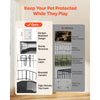 VEVOR Dog Playpen 36 Inch 8 Panels Exercise Pen with Top Cover & Bottom Pad, Indoor Foldable Metal Pet Fence with Door, Heavy Duty Puppy Crate Kennel Pen for Dogs, Cats, and Other Small Animals, Black