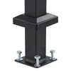 VEVOR Handrails for Outdoor Steps, 1-2 Step Stair Hand Rail Kit, Transitional Carbon Steel Railings with Installation Kit, Stair Rails for Seniors, Concrete Steps & Porch & Deck, Black Square Tube