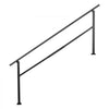 VEVOR Handrails for Outdoor Steps, 5-7 Step Stair Hand Rail Kit, Black, Square Tube Stair Rails for Seniors, Concrete Steps & Porch & Deck, Heavy-Duty Galvanized Steel Railings w/ Installation Kit