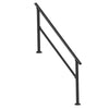 VEVOR Handrails for Outdoor Steps, 5 Step Stair Hand Rail Kit, Transitional Carbon Steel Railings with Installation Kit, Stair Rails for Seniors, Concrete Steps & Porch & Deck, Black Square Tube