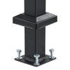 VEVOR Handrails for Outdoor Steps, 5 Step Stair Hand Rail Kit, Transitional Carbon Steel Railings with Installation Kit, Stair Rails for Seniors, Concrete Steps & Porch & Deck, Black Square Tube